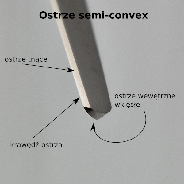 ostrze smi-convex w nożyczkach profesjonalnychm gromerskich, barberskich, fryzjerskich